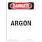 Signmission Safety Sign, OSHA Danger, 5" Height, Portrait Argon, Portrait OS-DS-D-35-V-1032 - alternate 1